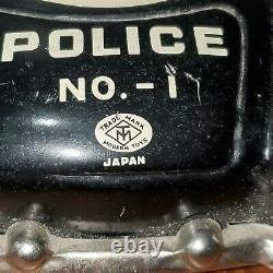 RARE VINTAGE 50s MODERN TOYS TIN LITHO FRICTION POLICE CAR JAPAN