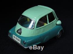 RARE VINTAGE 7 (Color) BMW ISETTA TIN FRICTION LITHOGRAPH BANDAI JAPAN CAR TOY