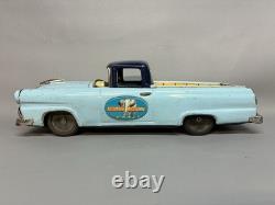 RARE Vintage 1956 BANDAI FORD LAST LONGER Ranchero Pickup Truck Tin Friction Car