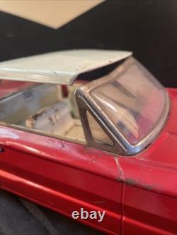 RARE Vintage 1960s ICHIKO Japan Ford Thunderbird Retractable Roof 15.25 Tin Car