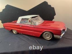 RARE Vintage 1960s ICHIKO Japan Ford Thunderbird Retractable Roof 15.25 Tin Car