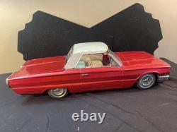 RARE Vintage 1960s ICHIKO Japan Ford Thunderbird Retractable Roof 15.25 Tin Car