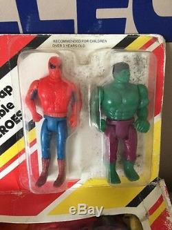 RARE Vintage 1978 Mego Comic Action Heroes Spider Car Set Spidy-Hulk-WOW