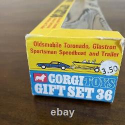 RARE Vintage Corgi Toys MIB Oldsmobile Glastron Gift Set No. 36