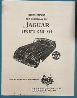RARE! Vintage Doepke Model Toys Jaguar Sports Car Kit Primed Pressed Steel