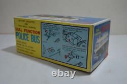 RARE Vintage Yonezawa NOS Japan Battery Operated Police Bus Works