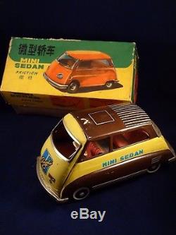 RARE Vintage tin toy friction Car Mini Sedan MF 152 SHANGHAI 1960's CHINA BOXED