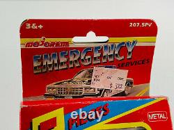 RARE vtg Majorette Emergency Services 5 Toy Cars Truck with original box FRANCE