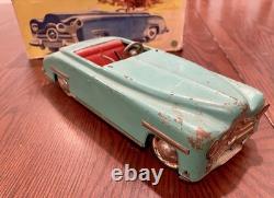 RAREDistlerD-3200 Wind-Up Clockwork Tin Toy CarWith Box & KeyWORKS