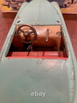 RAREDistlerD-3200 Wind-Up Clockwork Tin Toy CarWith Box & KeyWORKS