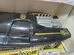 REEL TOYS ITALY VTG 80's BATMAN 15'' BATMOBILE PUSH N GO RACER PLASTIC CAR MIB