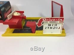 REMCO Movieland Drive In Theater 1959 Original Box With Tin Cars Film Strips READ