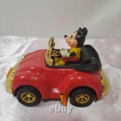 RETRO TOYS 1983 MICKEY MOUSE VOLKS WAGEN Clockwork Toy Car Vintage Toy