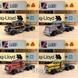 RETRO TOYS Classic 4×American trailor Trucks SET Vintage Mini Cars Antique Toys