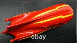 Race Car Jet Age Space Craft Rocket Ship SpaceCraft Red Tin Metal Model Toy 1950