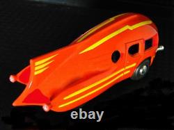 Race Car Jet Age Space Craft Rocket Ship SpaceCraft Red Tin Metal Model Toy 1950