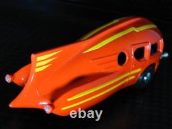 Race Car Jet Age Space Craft Rocket Ship SpaceCraft Red Tin Metal Model Toy 1950