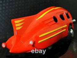 Race Car Jet Age Space Craft Rocket Ship SpaceCraft Red Tin Metal Model Toy 1950