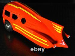 Race Car Jet Age Space Craft Rocket Ship SpaceCraft Red Tin Metal Model Toy 1950