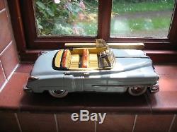 Rare 1950 Cadillac Convertible BIG Japan Tin Car Nomura TN Tinplate battery toy