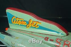 Rare 1958 Japan Yonezawa 58 Atom Jet Racer Car Friction Space Toy Marx/ Cragston