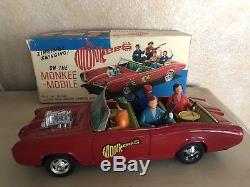 Rare 1967 VTG Tin Toy ASC The Monkeess Monkee-mobile With Box 1960s VTG car