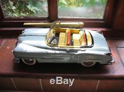 Rare 50's Cadillac Convertible BIG Japan Tin Car Nomura battery TINPLATE TOY
