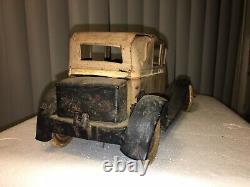 Rare Antique Kingsbury 345 Limousine Pressed Steel Wind Up Toy Car 1929