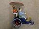 Rare Antique Lehmann Wind Up Tin Plate Toy Car Circa 1907 Boy And Parasol