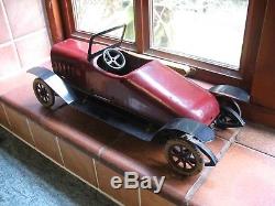 Rare Antique Toy 1919 Huge Structo Stutz Bearcat Clockwork Tin Car & Paper Work