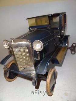 Rare DOLL Et CIE TOURER SEDAN BIG CLOCKWORK CAR 37cm Germany 1920's BING TIPPCO