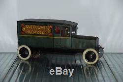 Rare Distler Germany Tin Wind-up Dutch Soap Advertising Delivery Van 1920 Car