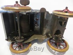 Rare Early 1900's Lehmann tin OHO car with driver wind-up Works