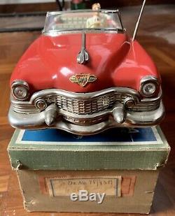 Rare GAMA CADILLAC 350EA ELECTRIC Tin Convertible Car PEACH RED Germany 1953