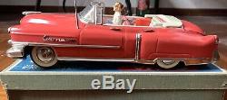 Rare GAMA CADILLAC 350EA ELECTRIC Tin Convertible Car PEACH RED Germany 1953
