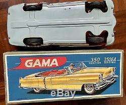 Rare GAMA CADILLAC 350EA ELECTRIC Tin Convertible Car PEACH RED Germany 1953