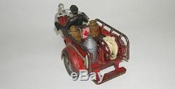 Rare Hubley Cast Iron Indian Crash Car Motorcycle withDriver (DAKOTApaul)