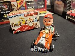 Rare Made In Japan Tin Toys Kanto Champion Race Car 1972 Complete Mint In Box