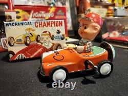 Rare Made In Japan Tin Toys Kanto Champion Race Car 1972 Complete Mint In Box