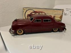Rare Minty. Gunthermann 11 Inch 1949 Ford Custom Sedan Tin Windup Car