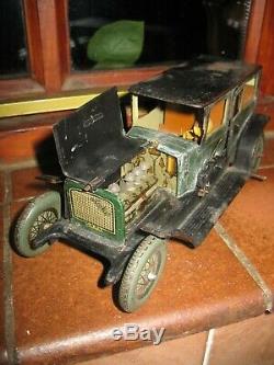 Rare Moko Limousine Car 1920 Lwb 6 Cyl Tinplate Germany Wind Up Antique Tin Toy