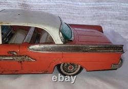 Rare Orange Yonezawa Mercury Montclear Tin Toy Car Rebuild
