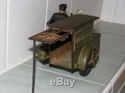 Rare Original Antique 10 Hubley Cast Iron Harley Davidson Parcel Post Side Car