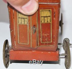 Rare Original Antique G&K Greppert & Kelch Germany Tin Wind Up Toy Delivery Car