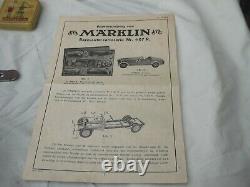 Rare Original Marklin 1107 racing car with correct 1101 chassis, box and Key