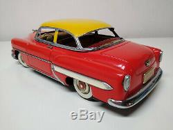 Rare Original Vintage 1954 Chevrolet Bel Air Tin Toy Car from Japan by Linemar
