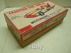 Rare Red Japan Alps 1960's Tin Battery Op. Fire Bird lll Car withBox. A+. Works