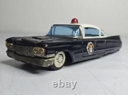 Rare S&E Suzuki Japan Tin Friction Cadillac Highway Patrol Car Collectible