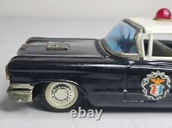 Rare S&E Suzuki Japan Tin Friction Cadillac Highway Patrol Car Collectible