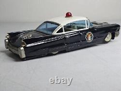 Rare S&E Suzuki Japan Tin Friction Cadillac Highway Patrol Car Collectible